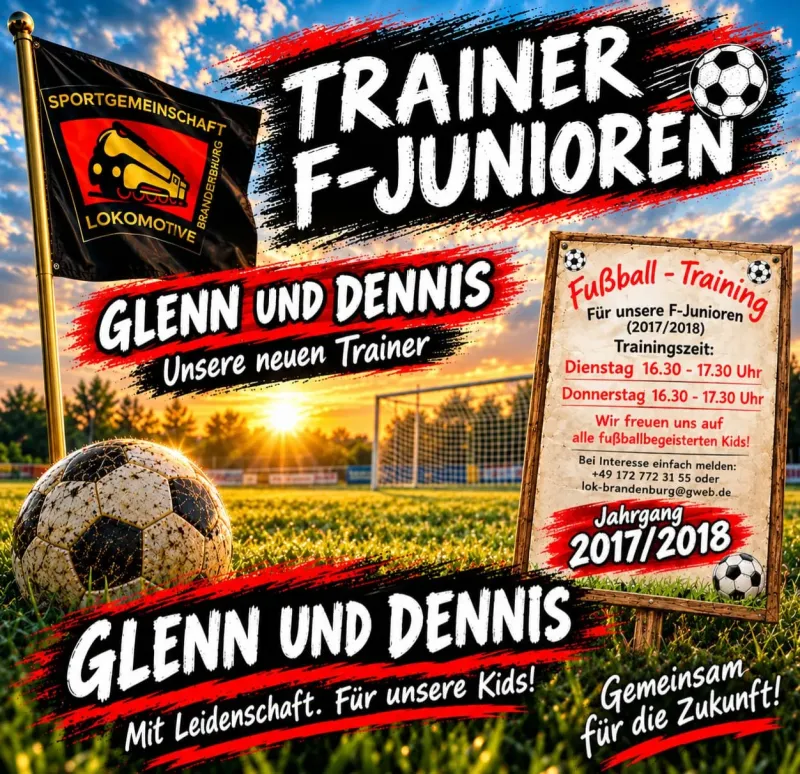 🔴⚫ Neue Trainer für unsere F-Junioren 🚂