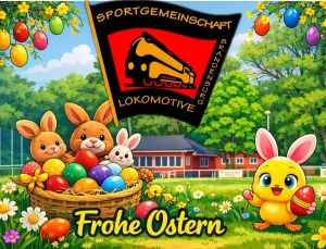🐣🔴⚫️ Frohe Ostern wünscht die SG Lokomotive Brandenburg! 🚂