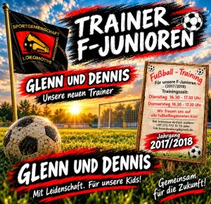 🔴⚫ Neue Trainer für unsere F-Junioren 🚂